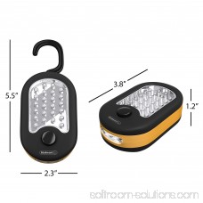 Portable LED Work Light, Compact Battery Operated 24 LED Magnetic Flashlight with Hanging Hook-Perfect for the Car, Home, and Emergencies By Stalwart 552032057